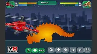Helicopter Robot - DEFEAT Ankylosaurus and Therizinosaurus