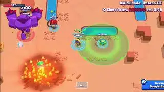 Brawl Stars - Derrotando robô chefão com a BEA poder 8. Dificuldade: INSANO 3