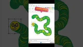 MS Paint में Snake बनाना सीखें। #painting #mspaint #shorts