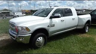 2014 RAM 3500 Heavy Duty Crew Cab 6.7L Turbo Diesel Cummins Start Up, Tour, and Review