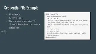 9.2.2 Sequential vs Random Access