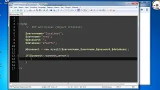 PHP and Mysqli Create Table (Object Oriented)