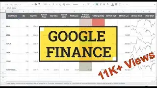 How to get Stock Data in Google Sheets | Google Finance | Bonus Tips included😀✔
