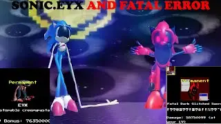 Sonic.eyx and Fatal Error Sonic Fight Showcase! [Undertale Mania Of Heroes] [Roblox]