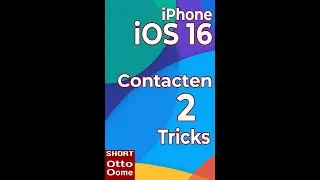 Tip iOS 16 Contacts - 2 interesting little new tricks from the contacts app.