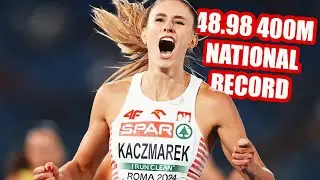 Podium Ceremony For 400m European Champion Natalia Kaczmarek