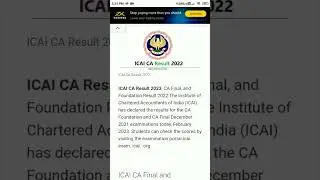 ICAI CA Result 2023