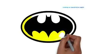 How to draw Batman logo