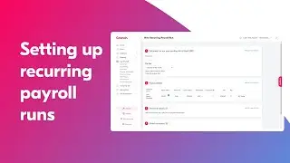 Getting Started: Setting up recurring payroll runs