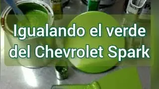 Igualando el verde del Chevrolet Spark
