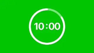 10 Minutes Countdown Timer Animation | Green Screen | 4K | Free Download