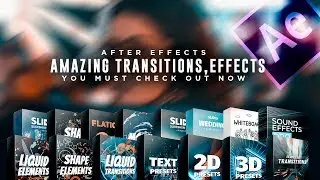 Awesome Transitions, Elements and Presets for After Effects || I Want it All Bundle || AEJuice