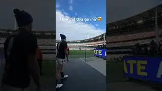 Insane trick shot from Bruzzy 🤯 #afl #collingwood #trickshot