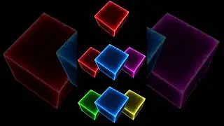 Animated Colored Neon Cubes | VJ Loops | Motion Graphics 