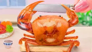🦀 Yummy Miniature Baked Chili Salt Crusted Crab Recipe 🍔Tasty Miniature Cooking Food In Tiny Kitchen
