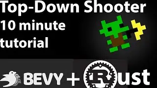 Making a Top Down Shooter Game with Rust and Bevy in under 10 minutes