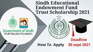 Sindh Educational Endowment Fund  Trust Scholarship 2021 | How To Apply | Sindh Education Foundation