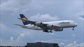 CLOSE CALLS!!! A380 AND 747 Do Go-Around at Miami International Airport