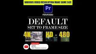 MAKE DEFAULT SET TO FRAME SIZE | ADOBE PREMIERE PRO | 