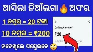 ଆସିଲା ନିଆଁଲଗା🔥ଅଫର | 1 ନମ୍ବର = ₹20 & 10 ନମ୍ବର = ₹200 !! Best Earning App 2021 In Odia