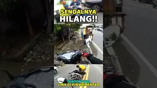 AFTER CRASHING, HIS SANDALS WERE LOST