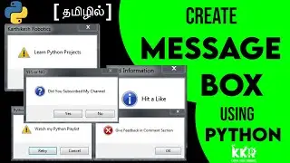 Create Message Box using Python in Tamil|