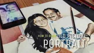 How To Paint Old Picture Portrait || Watercolor On Canson Sheet || Full Timelapse Video | tutorial
