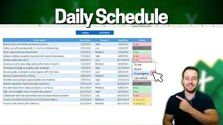 How to make a Schedule on Excel with Daily Entries | Easy Template