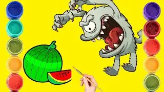 bolalar uchun tarvuz chizish | draw a watermelon for children | рисуем арбуз детям