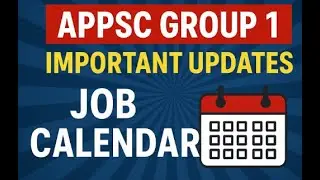 APPSC Group 1 Important Updates - Job Calendar 2026 