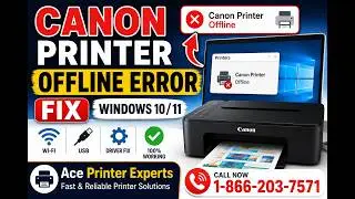 Canon Printer Offline Error Fix on Windows 10 & 11 | Easy Step-by-Step Guide