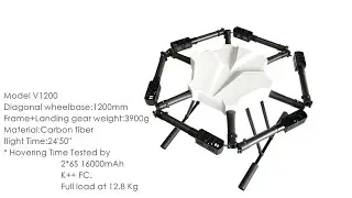 INNLOI Drone folding frame 1200mm hexacopter carbon fiber frame for Agricultural UAV / Industry UAV