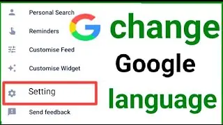 Change google language setting to english