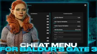 **Updated** Cheat Menu - For Baldur's Gate 3 | Divine Hack For BG3 | Many Functions | FREE Download