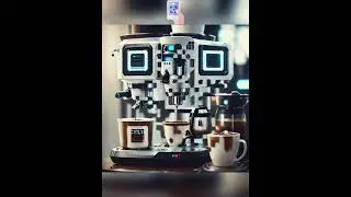 QR code turn into Coffee Machine QR code Art☕