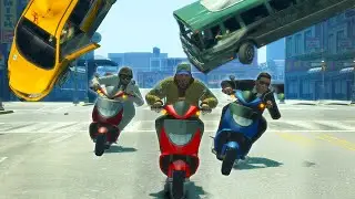 If Traffic Speed is Set to 9999999, Can 3 Players Drive Across Liberty City? - GTA IV Multiplayer