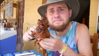 Eating Guinea Pig in Peru (Cuy)