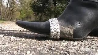 ASMR original Ebel Sportwave under old boots