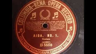Rare 78rpm record labels no 76 Col - Rena Opera Record "Aida Set No 1"