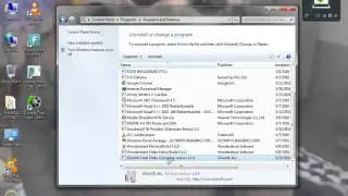 uninstalling programs control panel windows7
