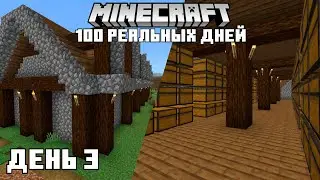 100 реальных Дней В Minecraft | День 3 | #minecraft