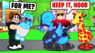 NOOB DISGUISE IN A *MEGA NEON* ONLY SERVER! (Roblox Adopt Me)