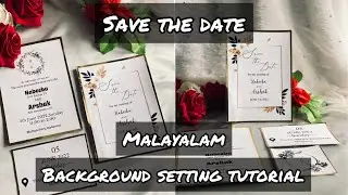 Save the Date background setting tutorial | tutorial videos | Save the date