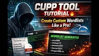 CUPP Tool Tutorial 🔥 | Create Custom Wordlists Like a Pro (Kali Linux)