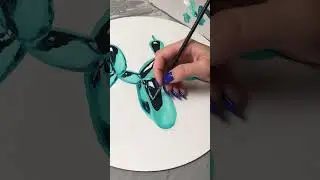 Картина собачки воздушного шара акрилом