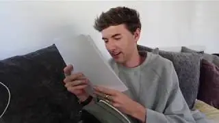 Mark reading acknowledgements from Zoe's book
