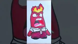 Dibujando a Furia #insideout #drawing #shorts #arte #cartoondrawing #cartoonart #cartoonillustration