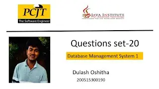 Questions set 20| Database Management System | Java Institute | Dulash Oshitha