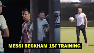 Messi first training with Beckham after officially signing for Inter Miami