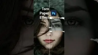 Create Torn Paper Effect in Photoshop Tutorial #photoshoptutorial